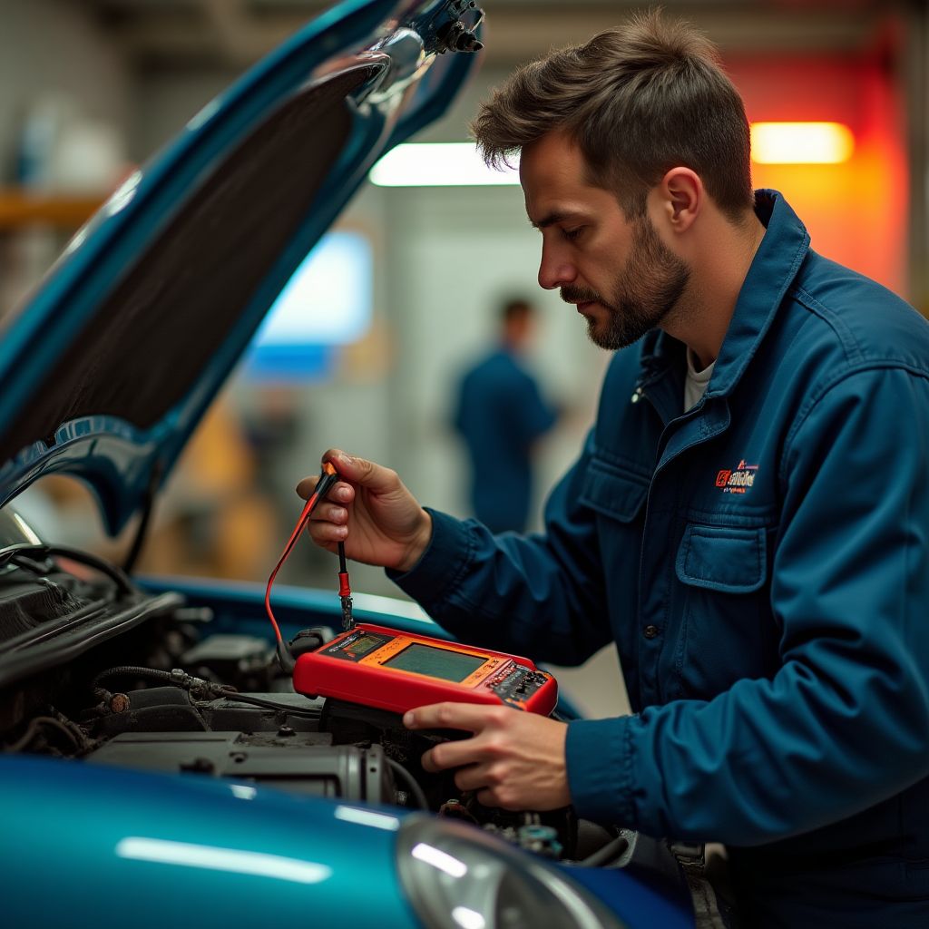 Reparación del sistema eléctrico de un automóvil